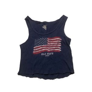 American Flag Crop Top